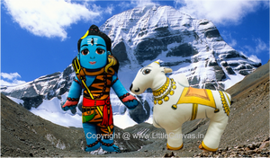 Lord Shiva and Nandi Plush Dolls
