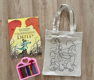 D.I.Y Colouring Little Dinosaur Tote Bag