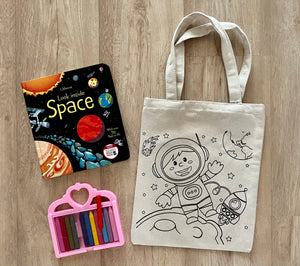 D.I.Y Colouring Little Space Explorer Tote Bag