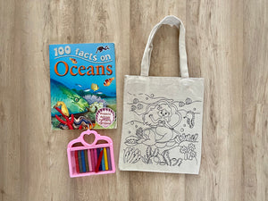 D.I.Y Colouring Little Mermaid Tote Bag