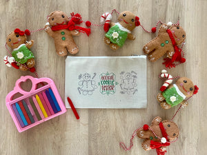 DIY Colouring Christmas Cookie Tester Pouch