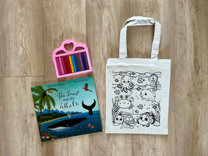 DIY Colouring Underwater World Tote Bag