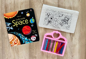 DIY Colouring Little Astronaut Pouch