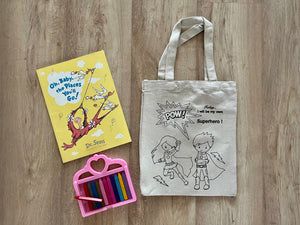 D.I.Y Colouring Today, I will be my own Superhero Tote Bag