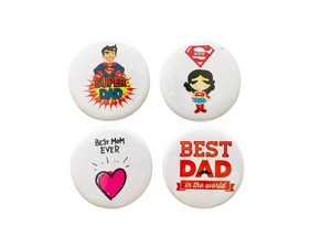 Mom and Dad Pin Badges