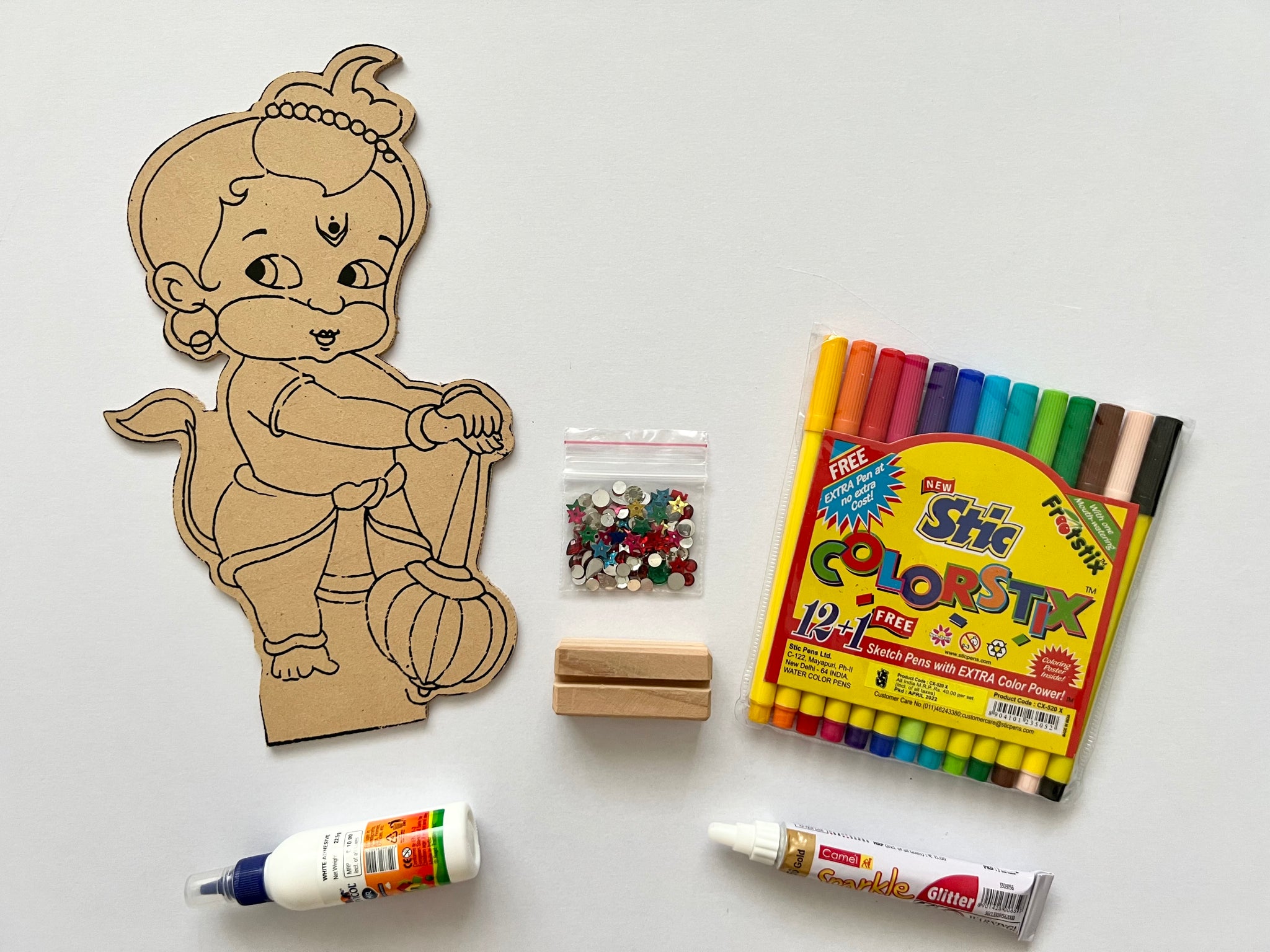 DIY Colouring Wooden Bal Hanuman Activity Box – Little Canvas