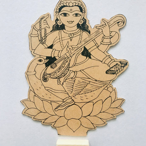 God Printed Spiritual Sketching Drawing Doodle Art Work Wiro Bound 120GSM  Paper A4 Sketch Book,160 Pages Watercolour Notebook Diary - Maa Saraswati  White. : Amazon.in: Office Products