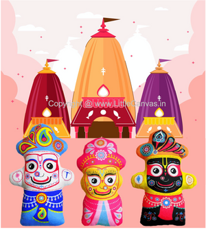 Lord Jagannath , Balarama and Subhadra Plush Dolls