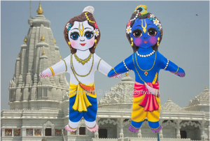Lord Krishna and Balarama Plush Dolls